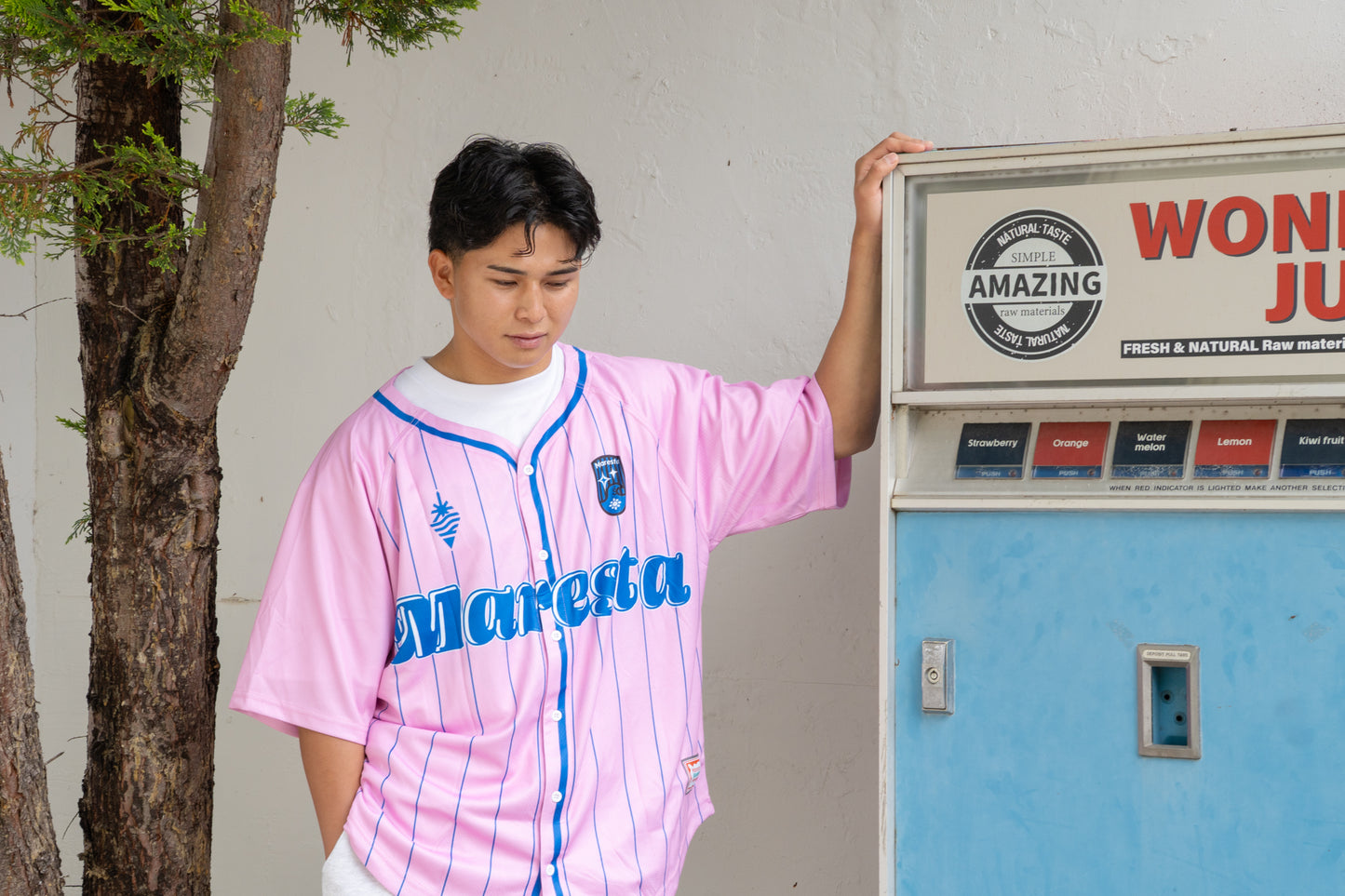 Maresta ベースボールシャツ-朝焼けイロ
