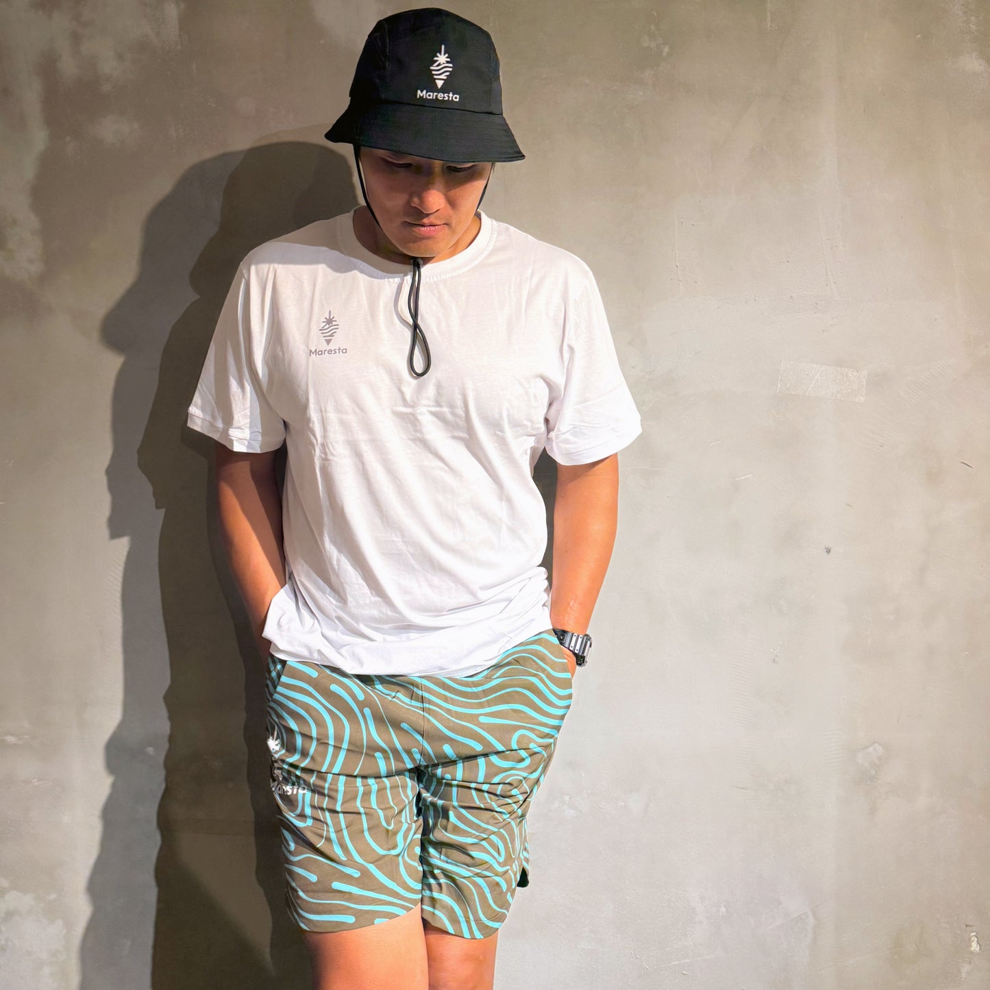 Maresta GYM shorts 水面KHAKI（ハーフ）